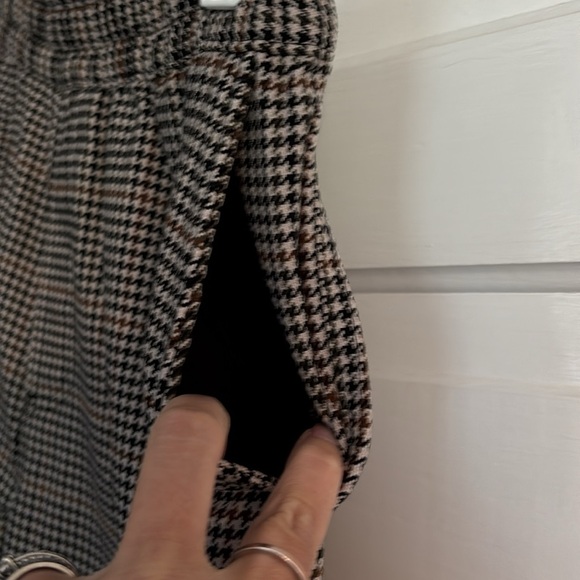 H&M Pull On Houndstooth Brown Checkered Pants - Picture 2 of 4